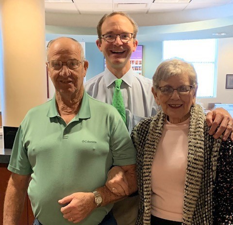 Dr. Wright with Larry and his wife